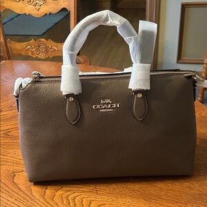 Coach Taupe Leather Satchel